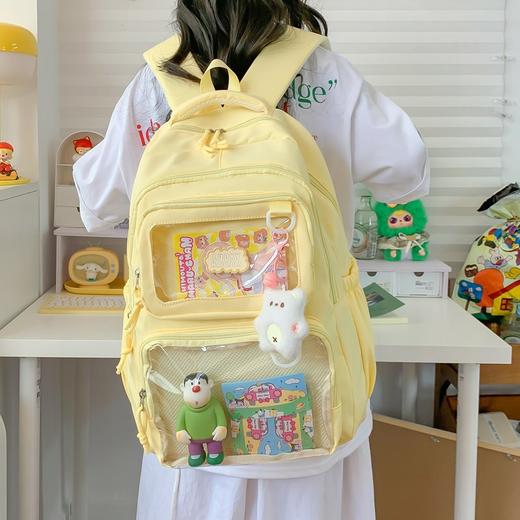 日系二次元漫展书包女学生大容量双肩包透明吧唧谷子扎板痛包娃包 商品图1
