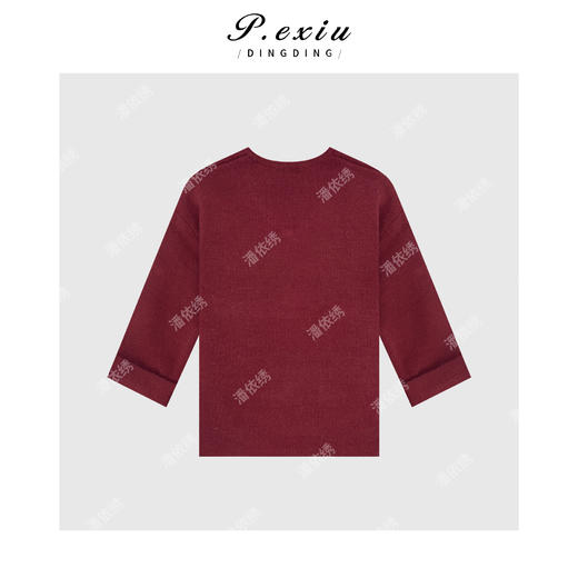 PanYiXiu/潘依绣【新年音乐会】慵懒氛围感V领折袖针织毛衣 L2537 商品图2