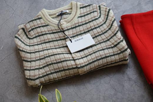 Auralee条纹针织毛衣 商品图13