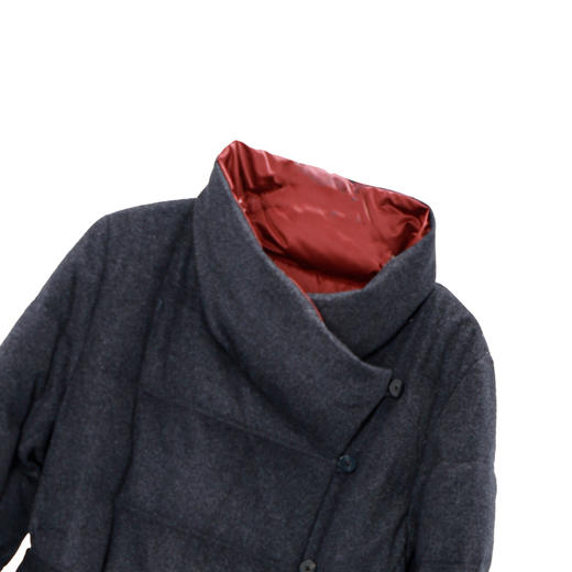 NANSONGSILK/NS羊毛绑带收腰气质加厚中长款鹅绒服547127南宋 商品图5