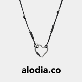 【春夏新款】alodia.co 暗涌镂空爱心吊坠蜡绳编织毛衣链项链 高级感小众长期主义百搭