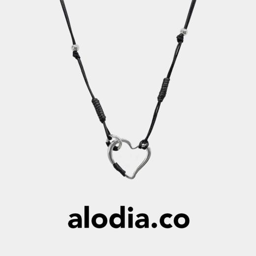 【N24036-s】alodia.co 暗涌镂空爱心吊坠蜡绳编织毛衣链项链 高级感小众长期主义百搭RJ136 商品图0