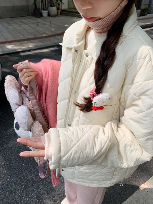 <曾小咸推荐>2.4现货秒杀 ！微信超特价！翻领菱格薄棉外套 日常259.99 立减110 秒杀149.99！！ 商品图2