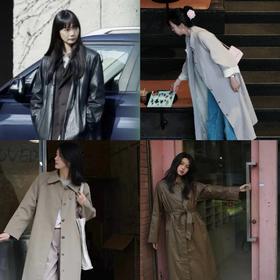 福利特价 不退换！极简廓形单排扣风衣   日本进口面料  极简廓形 长款风衣外套 宾霸里布