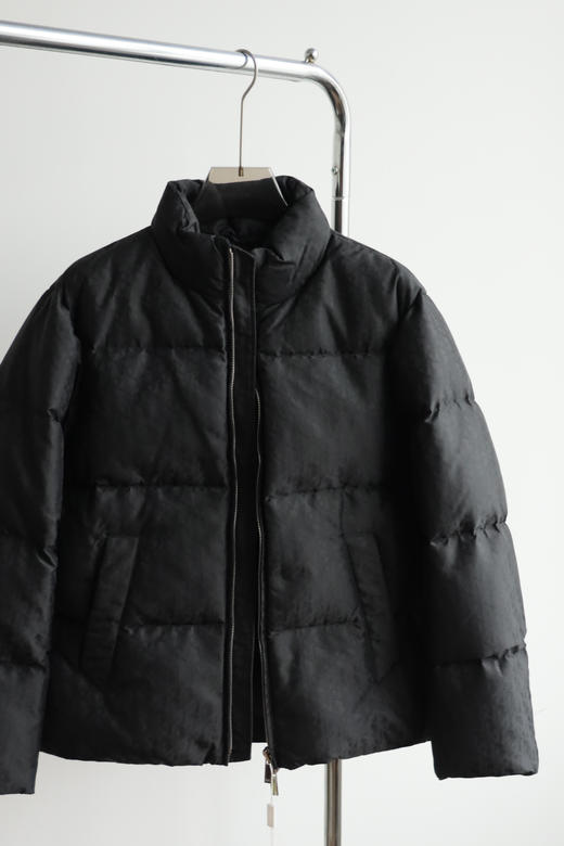 D.奥黑色激光满印拉链面包羽绒服外套 YR213 商品图3