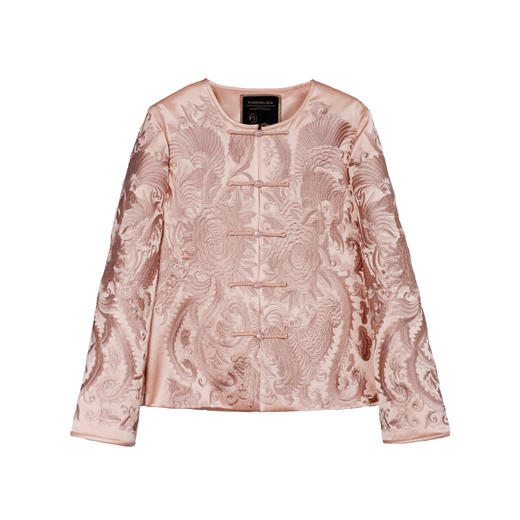 NANSONGSILK/NS鹅绒时尚气质高端盘扣圆领长袖外套547096南宋 商品图9