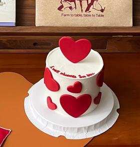 情人节蛋糕--【 简约爱心】送老婆、女友