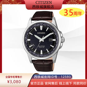 西铁城日本官方正品休闲光动能万年历皮带男表BX1001-11L