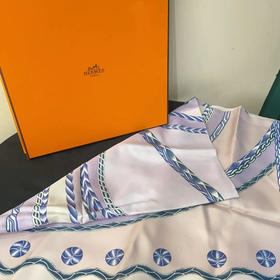 爱马仕 蓝色马头 丝巾