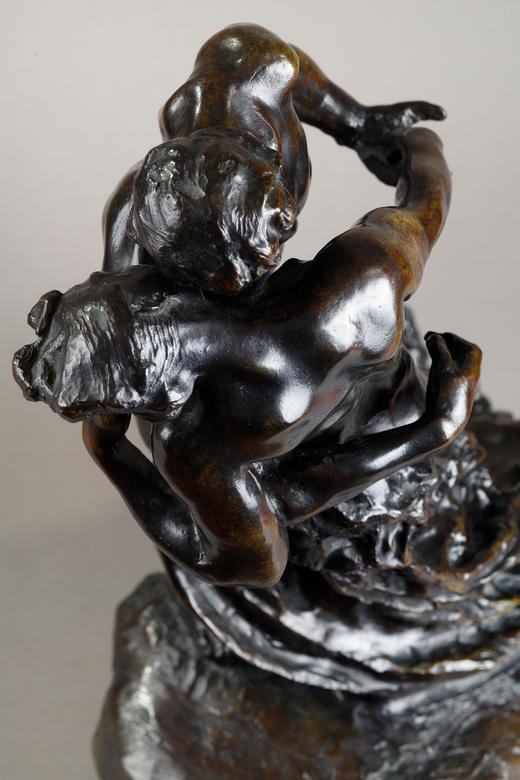 独角鹿西洋古董19世纪法国雕塑家卡米耶·克洛岱尔限量青铜雕塑作品《华尔兹》 商品图9