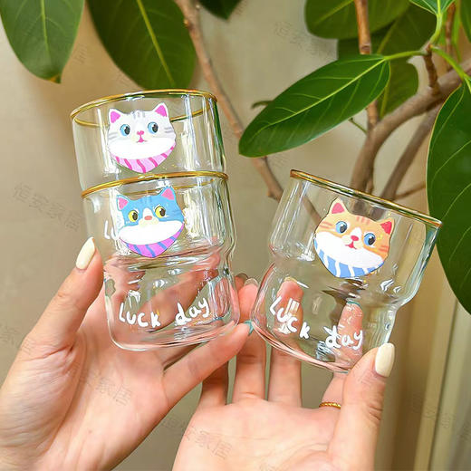 积分兑-200ml高颜值幸运猫玻璃杯-纪念日百货门店同款169495176 商品图0