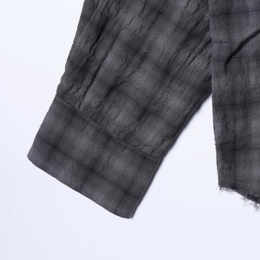 2221SDSA男装2026新款高贵轻奢美式复古撞色格子长袖衬衫百搭休闲衬衣 商品图4