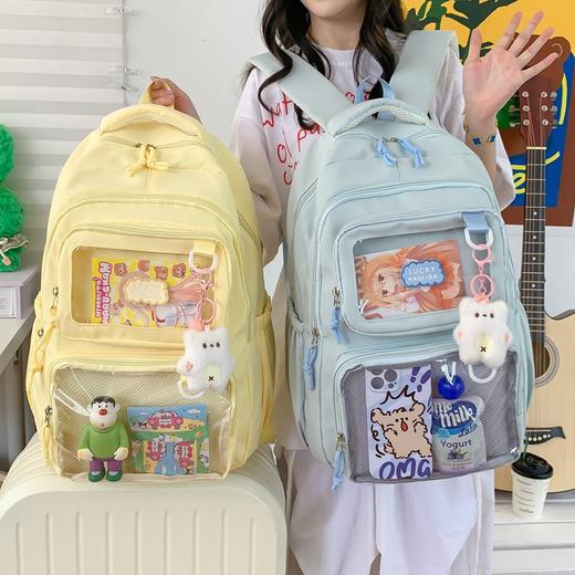 日系二次元漫展书包女学生大容量双肩包透明吧唧谷子扎板痛包娃包 商品图0