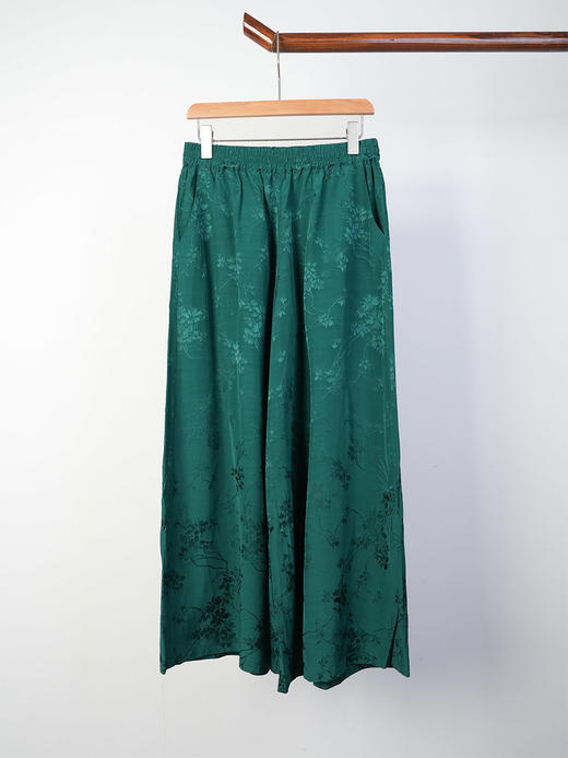 春夏女装新款人丝提花中式宽松休闲阔腿裤N210778 商品图5