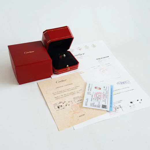 【95新】Cartier卡地亚LOVE系列B4050751玫瑰金窄版单钻LOVE戒指51号中性款270126AK32 商品图1