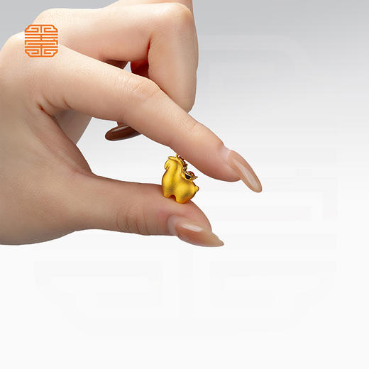 玺匠金铺《马上有钱》足金9999 黄金吊坠项链生日礼物 商品图6