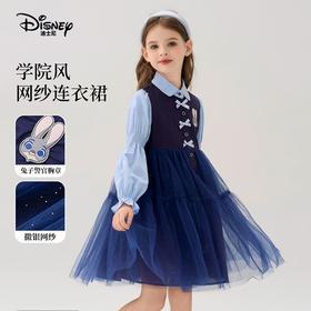 迪士尼童装女童连衣裙疯狂动物城兔子警官2026儿童假两件公主裙子