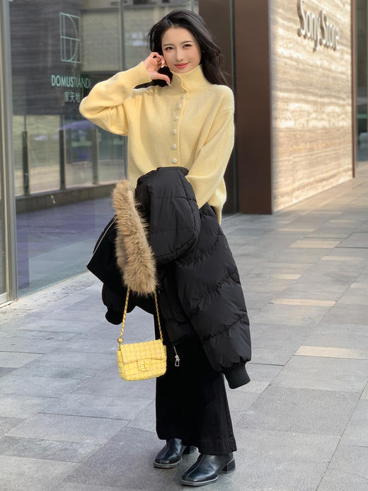 【百图lulu定制】【小汤圆毛衣】可立领 可翻领 长袖 开衫 毛衣外套 商品图11