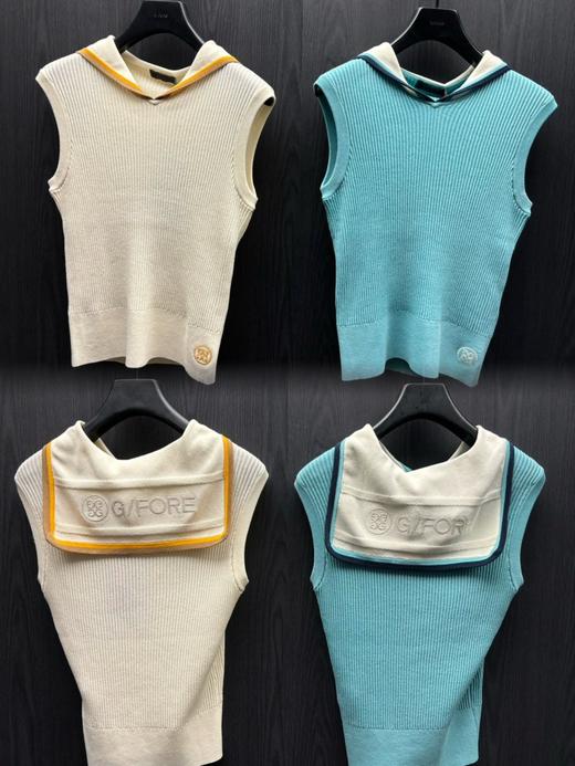 G家新款女士海军领针织背心来啦！渠道高品质❗️元气减龄还🉐是海军领！显得颈部线条更加修长，非常有秋日氛围感的一件单品，可多季搭配的款式，棉与功能纱线混纺，弹力十足且很亲肤，穿着感受简直不要太好哦！ 商品图3