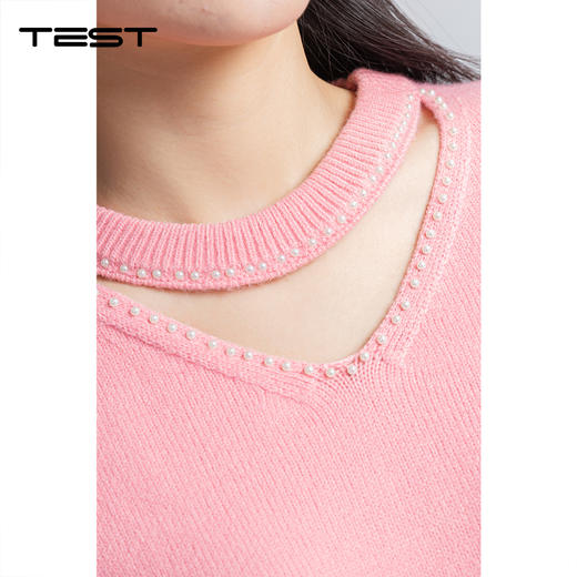 春上新软糯亲肤V领显瘦温柔风内搭毛衣1261011 商品图2