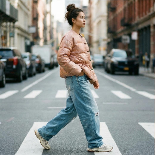 NANSONGSILK/NS桑蚕丝新中式圆领盘扣国风鹅绒服547122-1南宋 商品图4