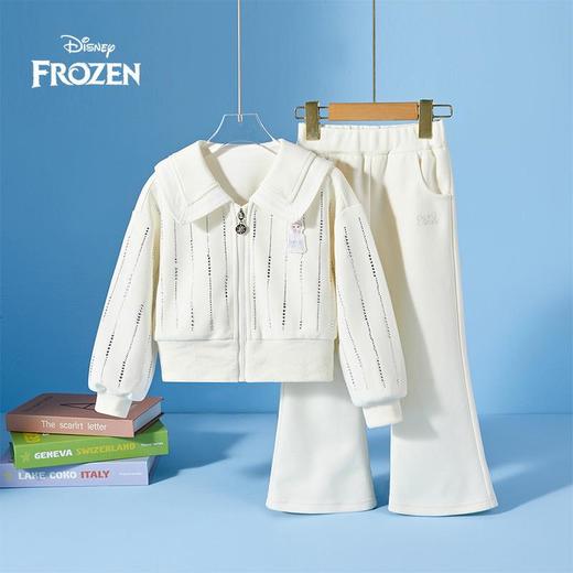 迪士尼女童运动套装2026春装新品卡通儿童艾莎公主休闲透气两件套 商品图2