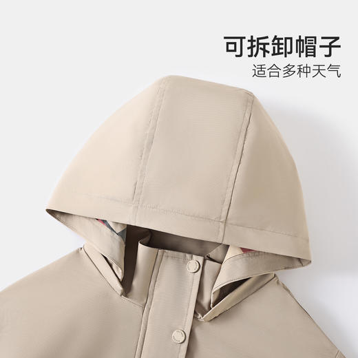 【英氏】【120-170】女童春秋收腰风衣外套 商品图4