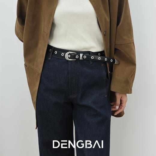 登白DENGBAI 梅花扣自然做旧腰带原生头层牛皮DB3514 商品图2