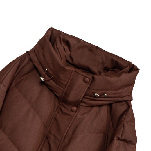 NANSONGSILK/NS加厚防风气质长款连帽过膝休闲百搭保暖鹅绒服547112南宋 商品图5