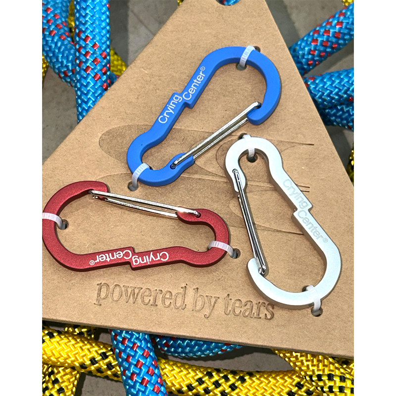 CryingCenter 错位异形三色登山扣 锌合金 钥匙扣背包挂扣