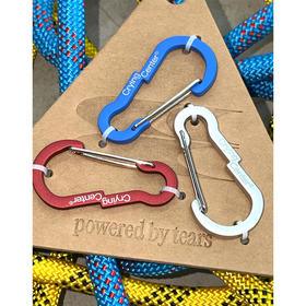 CryingCenter 错位异形三色登山扣 锌合金 钥匙扣背包挂扣