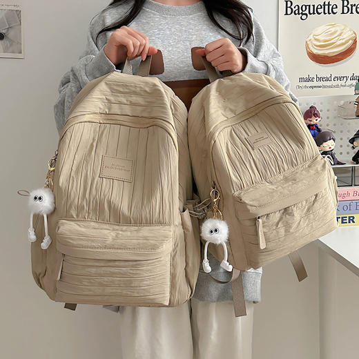 新款学院风女学生书包初高中大学生休闲背包时尚百搭大容量双肩包 商品图3