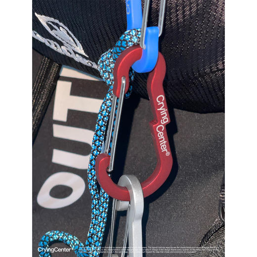 CryingCenter 错位异形三色登山扣 锌合金 钥匙扣背包挂扣 商品图1