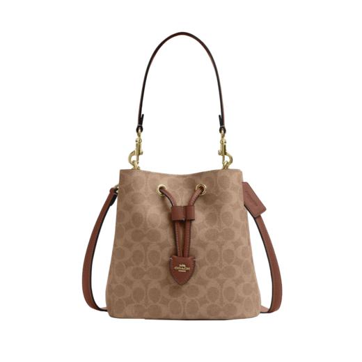 196395877881 COACH 蔻驰ROWAN 21老花斜挎子母水桶包CBH07 商品图0