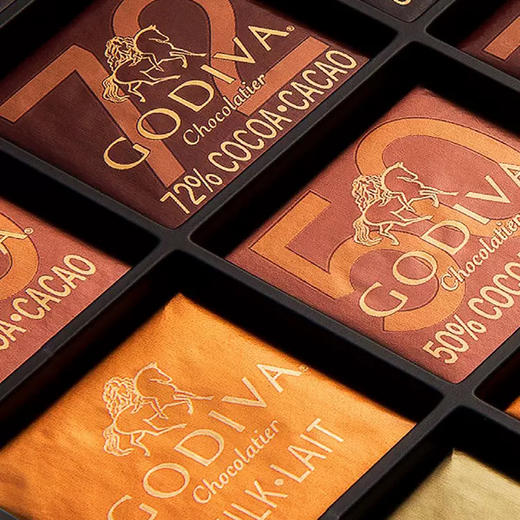 【女神节】歌帝梵 176型经典片装巧克力礼盒12片装 60g 商品图2