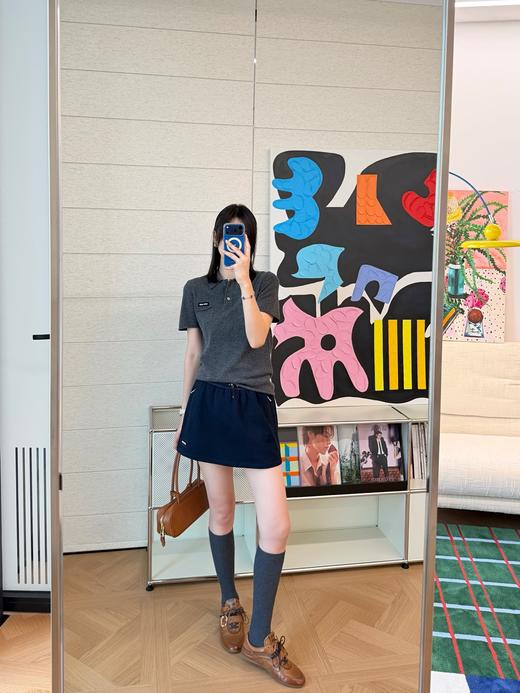 缪缪 灰色针织polo衫(KX*MM) 商品图2