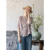 牧衣游原创进口Liberty印花棉外套新款通勤粉色气质文艺开衫 梧欣 商品缩略图2