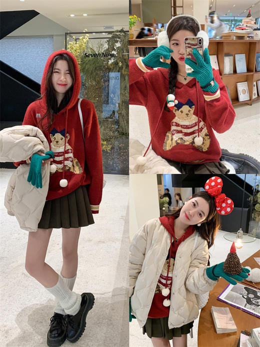 <曾小咸推荐>2.4现货秒杀 ！微信超特价！连帽小熊毛衣 日常169.99 立减70 秒杀99.99！！ 商品图13