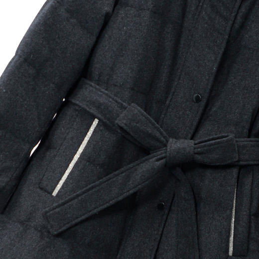 NANSONGSILK/NS羊毛连帽宽松保暖舒适百搭长款鹅绒服547119南宋 商品图8