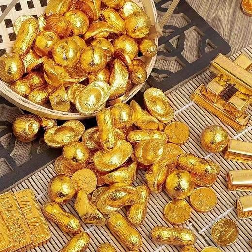 【香醇松软脆❗️浓郁好味道】混装巧克力金币元宝花生金条巧克力零食蛋糕烘焙装饰过年年货。jd 商品图1