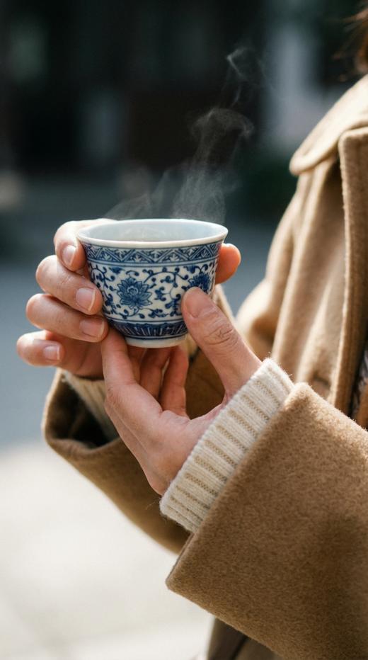 小翻领五粒扣双面手工长款大衣 商品图6