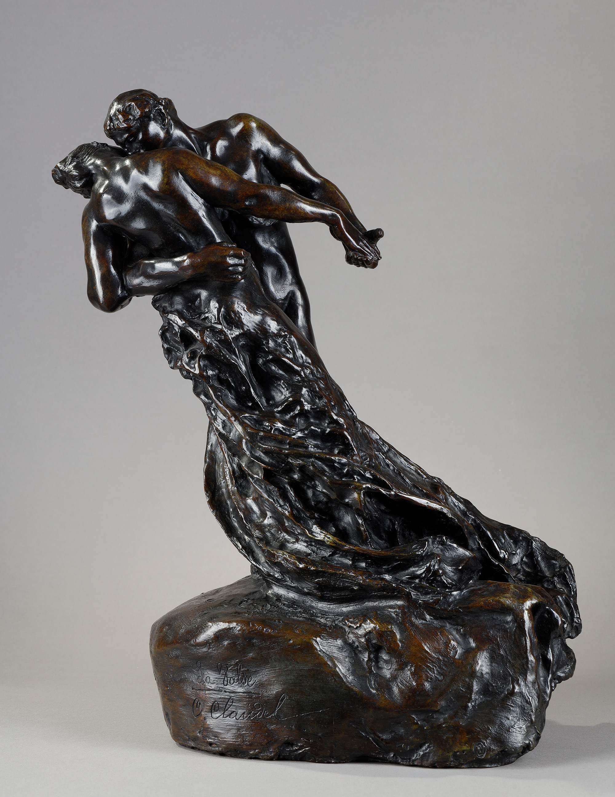 独角鹿西洋古董19世纪法国雕塑家卡米耶·克洛岱尔限量青铜雕塑作品《华尔兹》