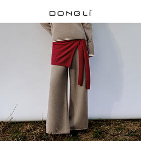 东黎 • 复苏的呼吸 春日游望 山羊绒女士万能阔腿裤 6145