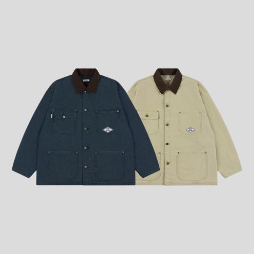 GOODBAI 916 EXPRESS 水洗复古撞色翻领工装夹克外套男女同款 商品图1