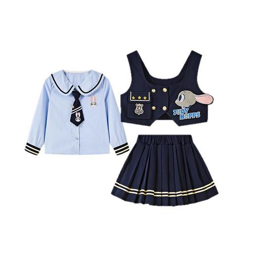 迪士尼童装女童半身裙套装疯狂动物城2026新品兔子警官儿童春装 商品图4