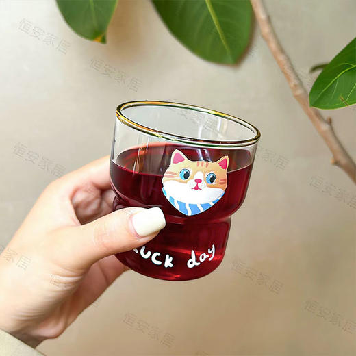 积分兑-200ml高颜值幸运猫玻璃杯-纪念日百货门店同款169495176 商品图3