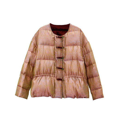 NANSONGSILK/NS桑蚕丝新中式圆领盘扣国风鹅绒服547122-1南宋 商品图9