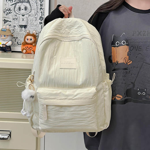 新款学院风女学生书包初高中大学生休闲背包时尚百搭大容量双肩包 商品图2