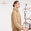 【鹅绒】乔万尼新中式水貂毛领精致提花保暖短款羽绒服ED4T723 商品缩略图3