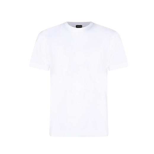 ZEGNA 杰尼亚 男士棉质圆领短袖T恤 白色 UH360A3 H765NL N00 商品图0
